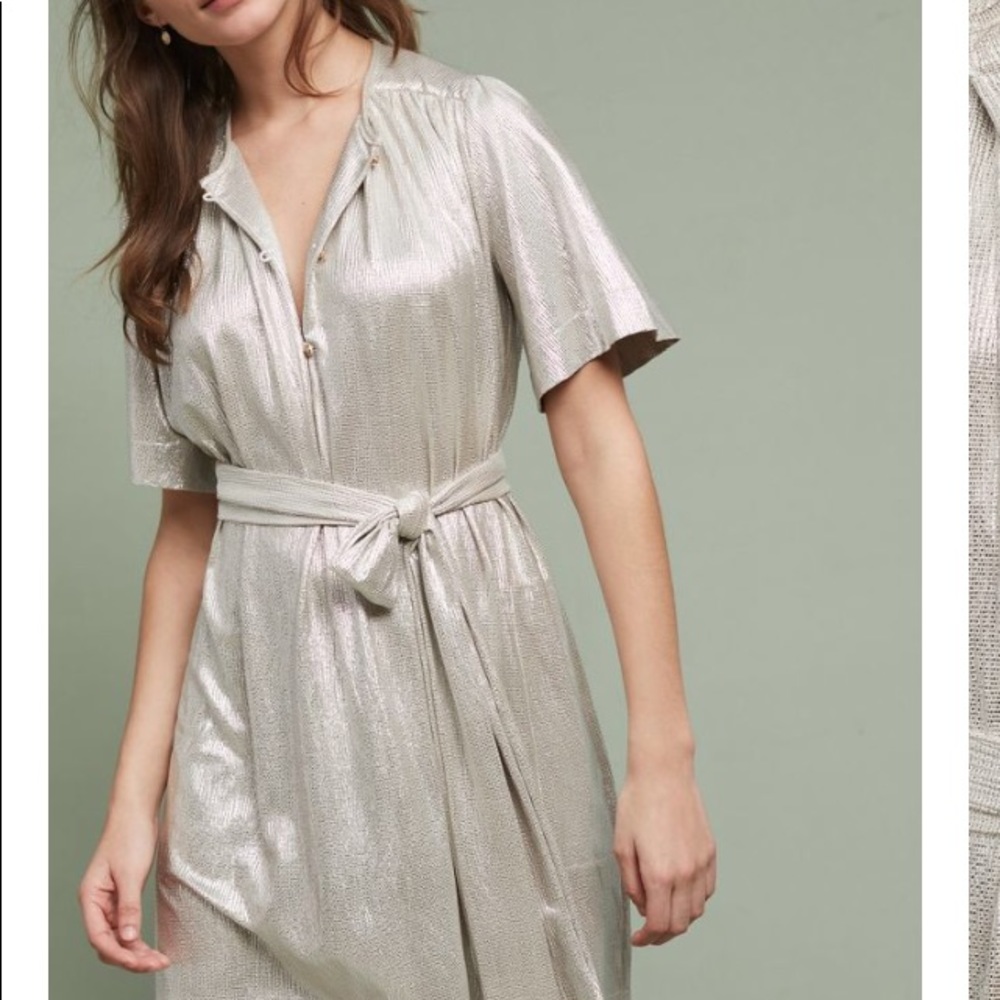 Anthropologie Silver Party Dress!